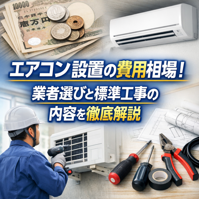 エアコン設置の費用相場！業者選びと標準工事の内容を徹底解説
